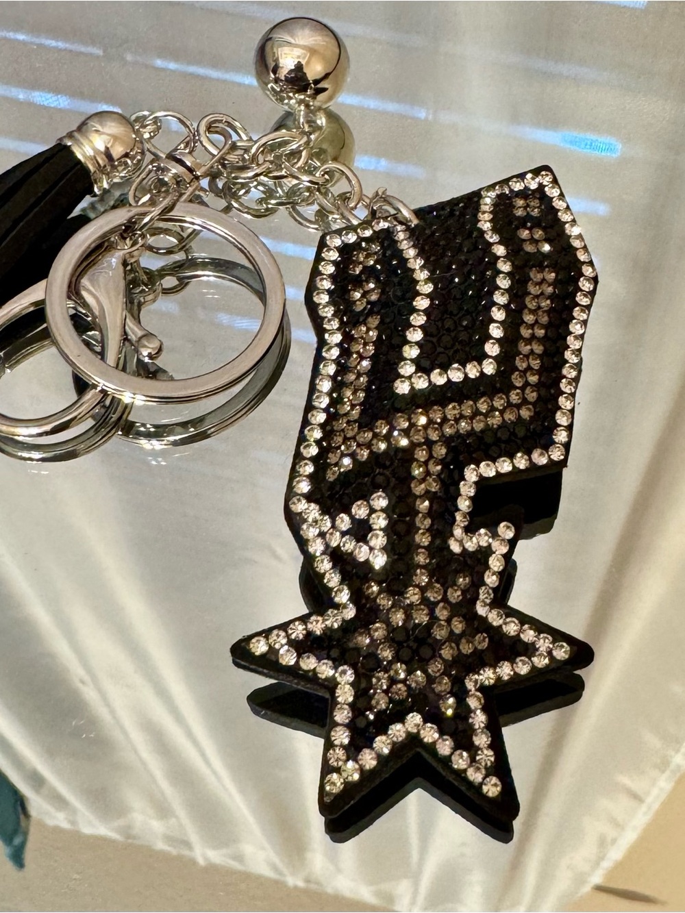 San Antonio Spurs keychain/ bag charm